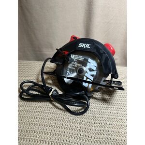 SKIL 5080 7-1/4 Inch Corded Circular Saw 13 Amp Red Black 5300 RPM Woodworking